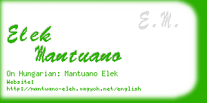 elek mantuano business card